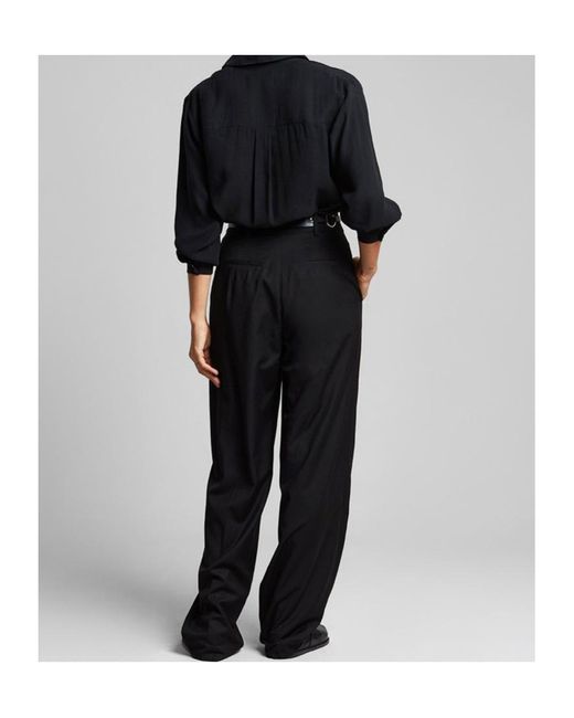 Frankie Shop Black Gelsomino Pleated Pants