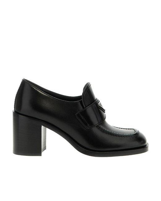 Prada Black Stitching Detail High Heels