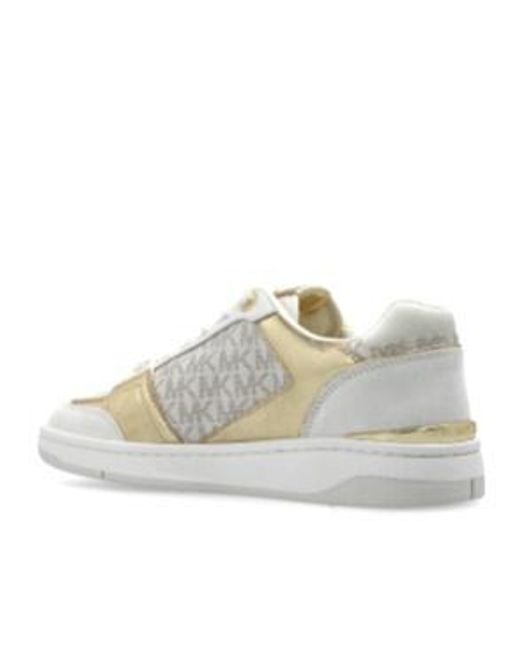 MICHAEL Michael Kors White Metallic Lace-Up Sneakers