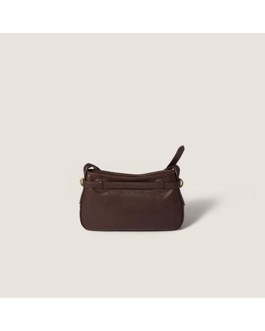 Miu Miu Brown Aventure Nappa Leather Bag
