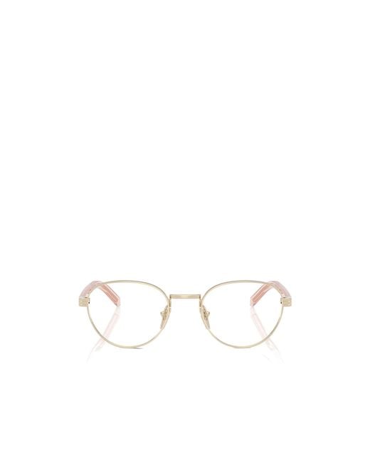Prada White Eyewear Round Frame Glasses