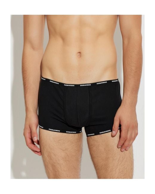 DSquared² Black Boxer Briefs for men