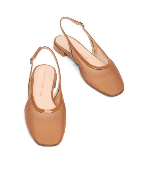 Stuart Weitzman Brown Bareitall Slingback