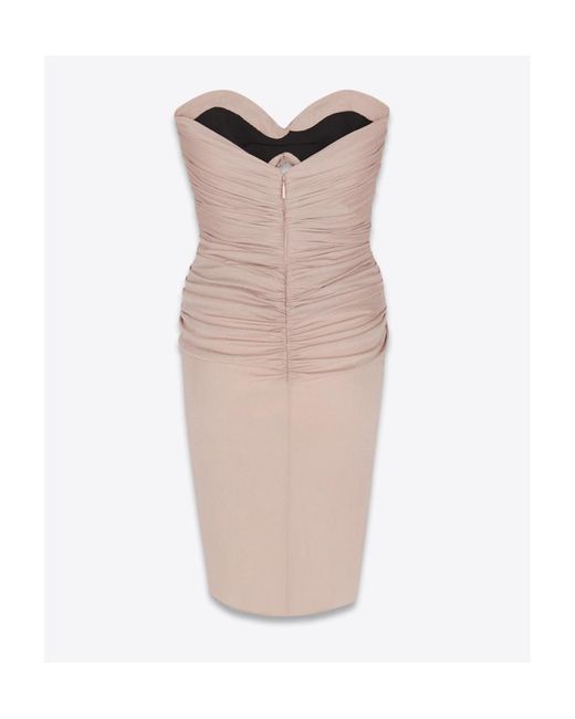 【関税&送料込】Saint Laurent Pink Cut-Out Mini Dress Saint Laurent Cut-Out Sleeveless Mini Dress in Pink | Lyst