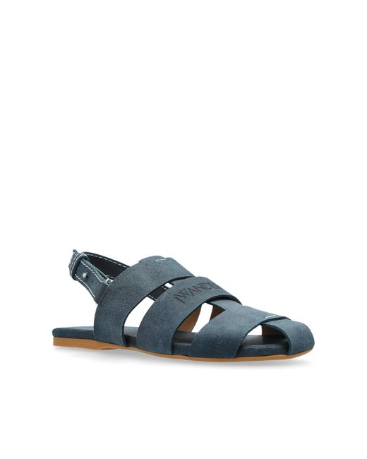 J.W. Anderson Blue Round Toe Flat Sandals