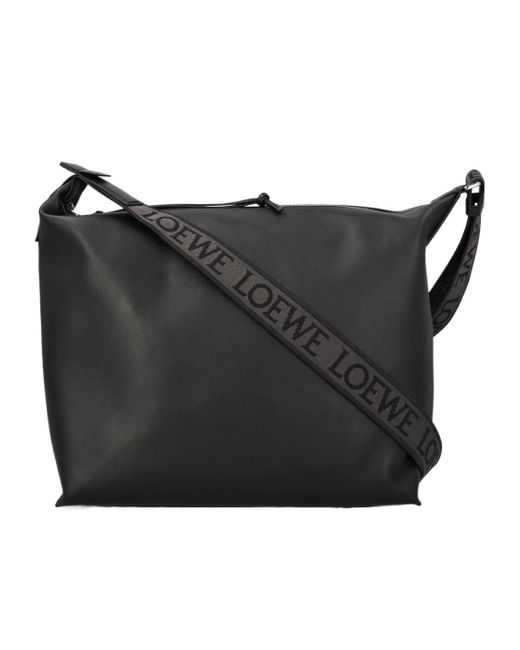 Loewe Black Cubi Jacquard Strap Crossbody Bag for men