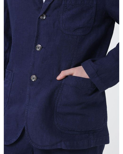 Aspesi Blue Notch Lapel Blazer for men