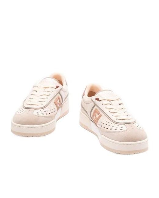 Fendi Pink Match Lace-Up Sneakers