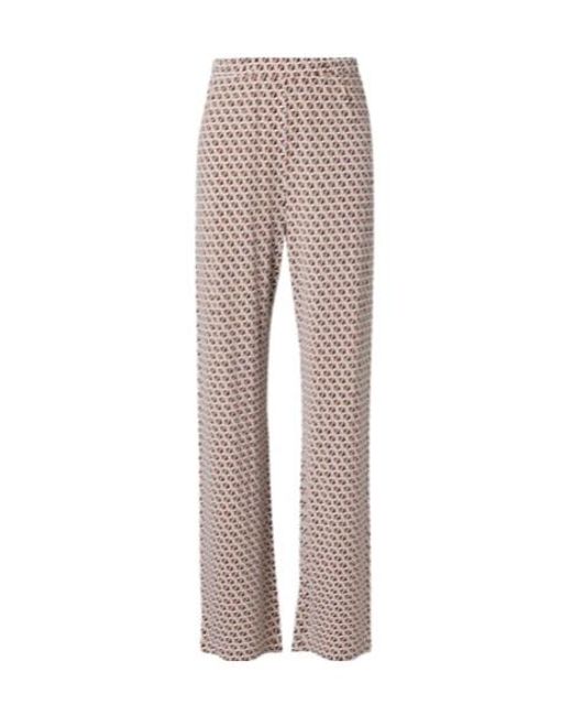 Max Mara Gray Abate Printed Wide-Leg Pants