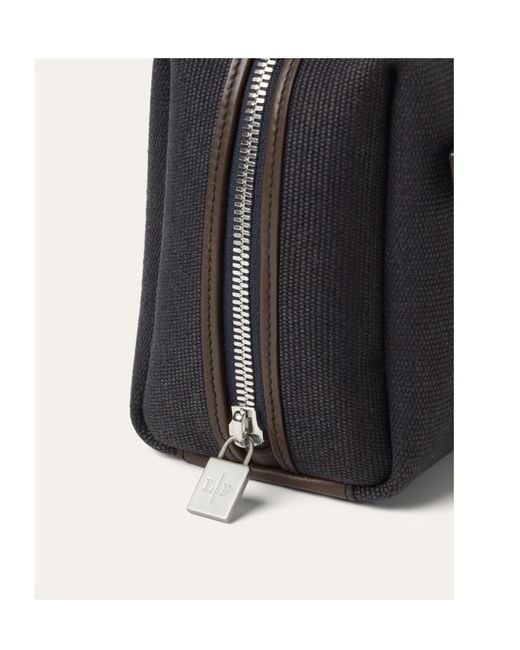 Loro Piana Black Medium Extra Travel Pouch for men