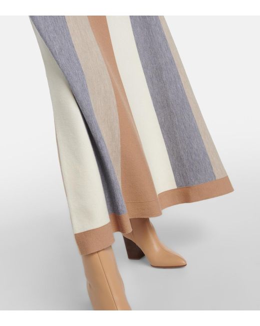 Gabriela Hearst Natural Quinlan Wool And Cashmere Blend Maxi Dress