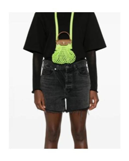 Longchamp Green Mesh Shoulder Bag