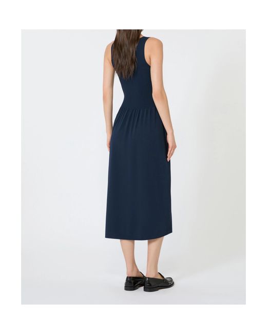 Weekend by Maxmara Blue Long Viscose Yarn Dress