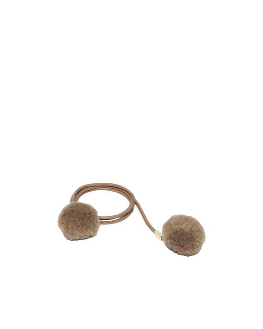 Max Mara Metallic Pom Pom Tubular Belt