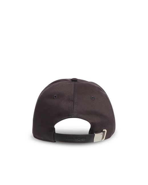 McQueen Black Logo Embroidered Baseball Cap for men