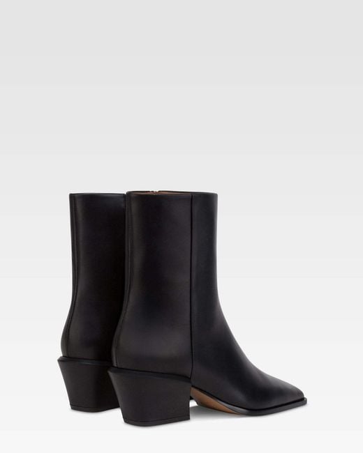 Paris Texas Black Bettina Square Toe Ankle Boots