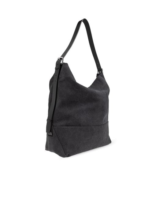 Lemaire Black Zip-Up Top Handle Bag