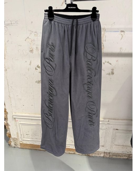 Balenciaga Black Drawstring Reversible Sweatpants for men