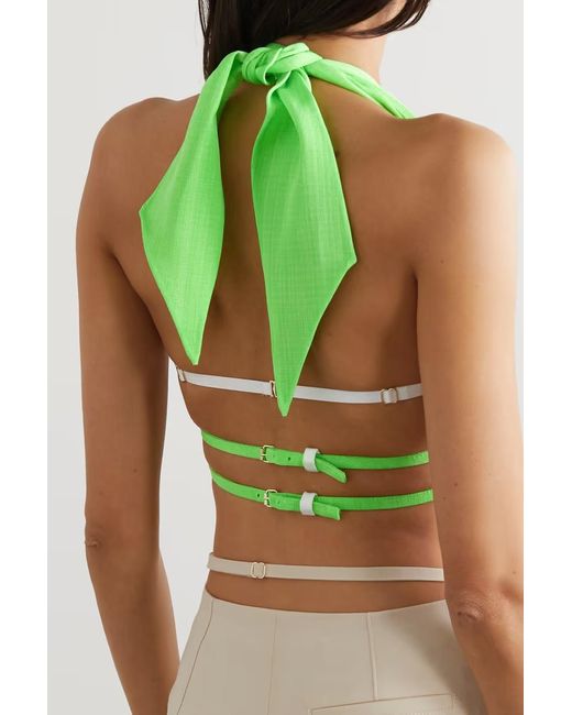 Jacquemus Green Limao Neck Short Sling