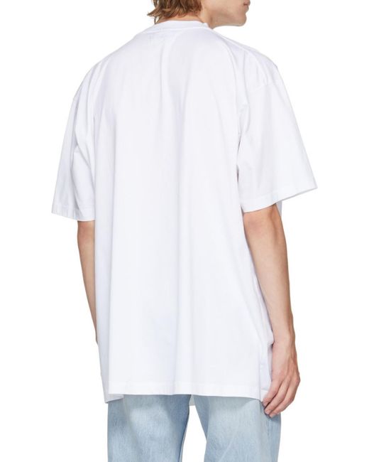 Vetements White Logo-Print T-Shirt
