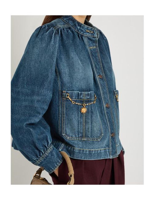 Chloé Blue Capsule Embellished Denim Jacket