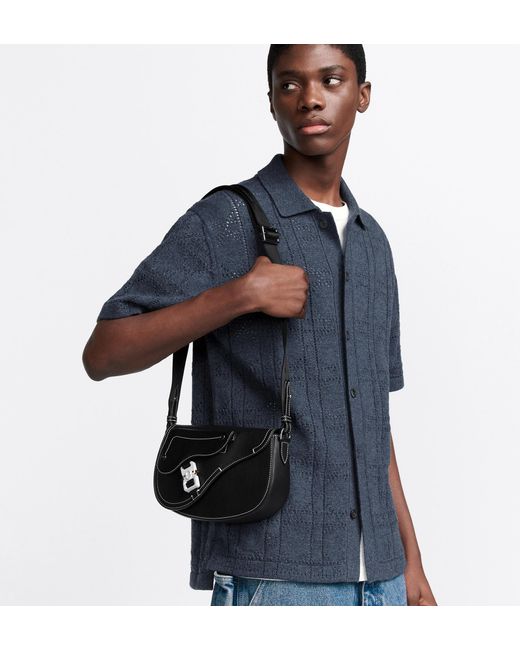 Dior Black Saddle Messenger Bag for men
