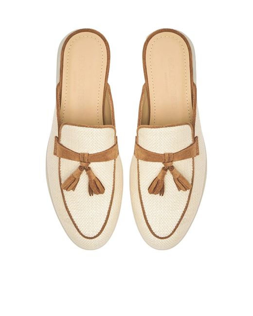 Scarosso Metallic Lucrezia Tassel-Detailed Slip-On Mules