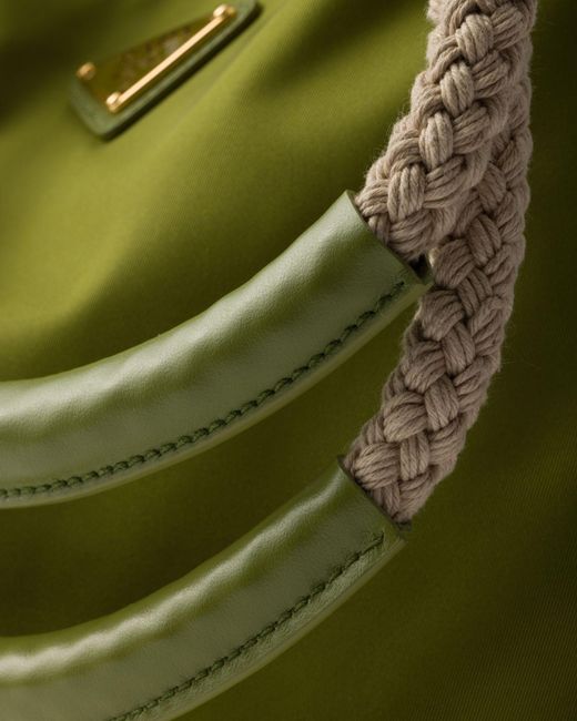 Prada Green Mariner Re-Nylon Small Bucket Bag