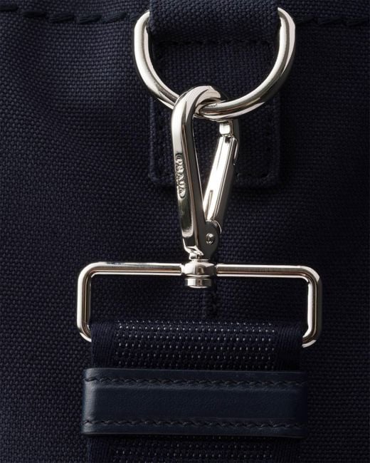 Prada Blue Canvas Drawstring Duffle Bag for men