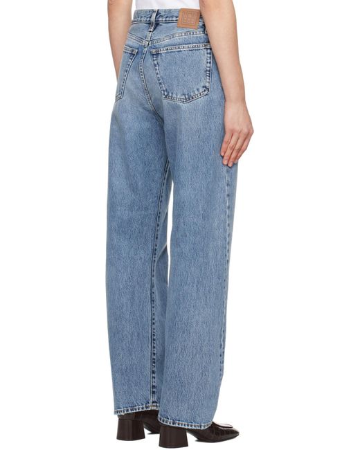 Totême Blue Totême High-Waisted Straight-Leg Jeans