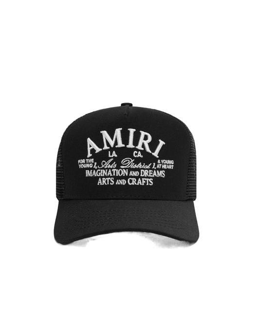 Amiri Black 'Arts District' Trucker Cap for men