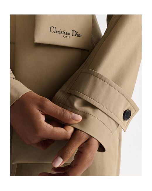 Dior Natural Trench Coat With Scarf Collar