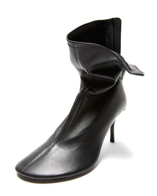 Acne Black Leather Heel Boot