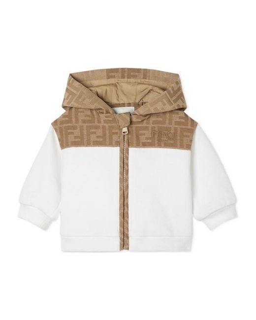 Fendi Women's White Jersey Baby Sweatshirt With Logo