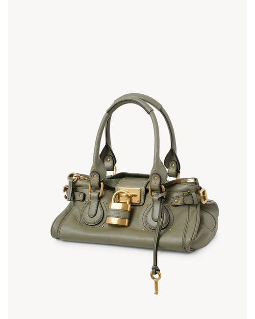Chloé Green Chloé Paddington Padlock Detailed Shoulder Bag