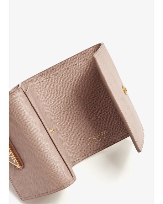 Prada Natural Saffiano Leather Wallet