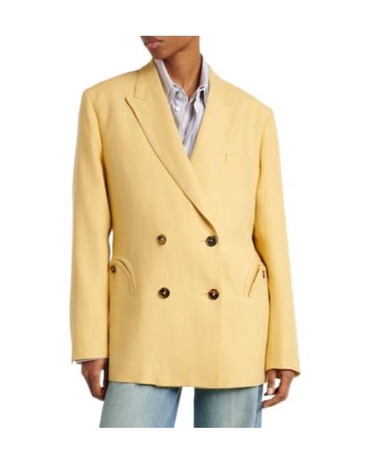 Blazé Milano Natural Minimalist Pure Linen Blazer