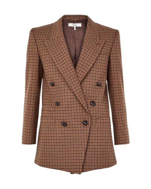 Chloé Brown Double Breasted Jacket