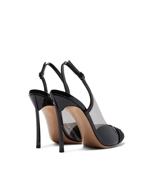 Casadei Metallic Blade Pvc Slingback Heeled Pumps