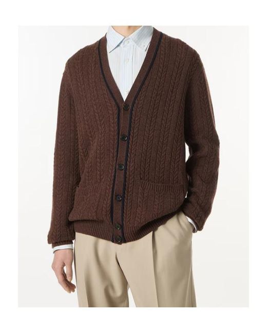 Loro Piana Brown Cypress Cardigan for men