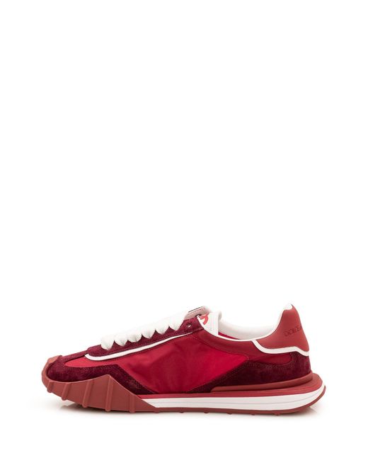 Dolce & Gabbana Red Burgundy Logo Sneakers for men