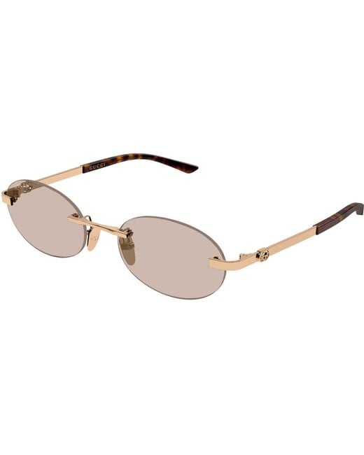 Gucci White Panthos Sunglasses