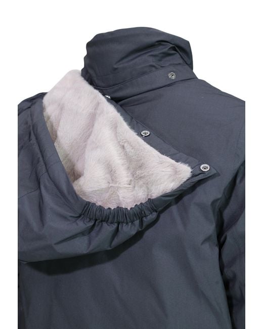 K-Way Blue Long-Sleeve Hooded Padded Jacket