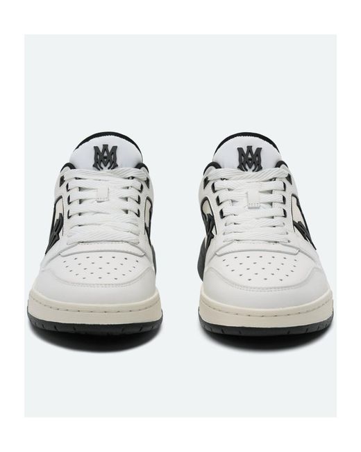 Amiri White Logo Embossed Low-Top Sneakers for men