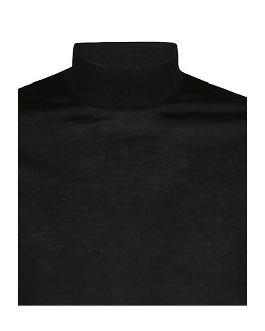 Malo Black Mock Neck Knitwear for men