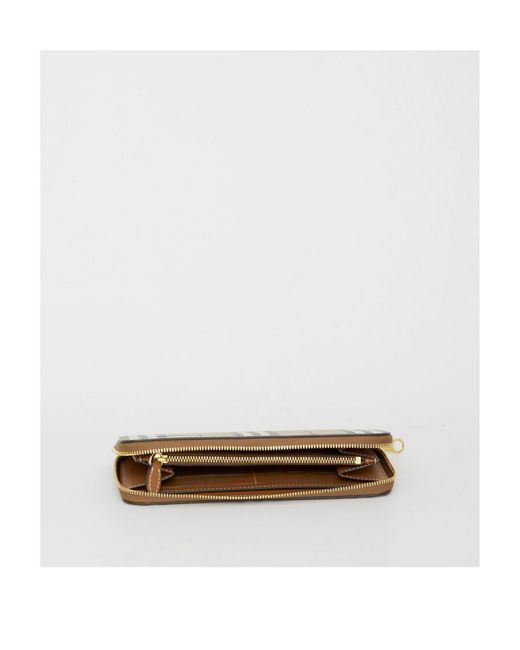 Burberry Natural Logo Zipper Wallet