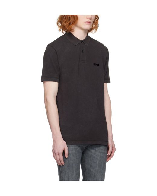 Boss Black Logo Short-Sleeved Polo Shirt for men