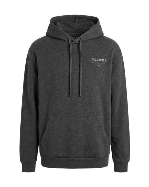 AllSaints Gray Underground Oth Hoodie for men