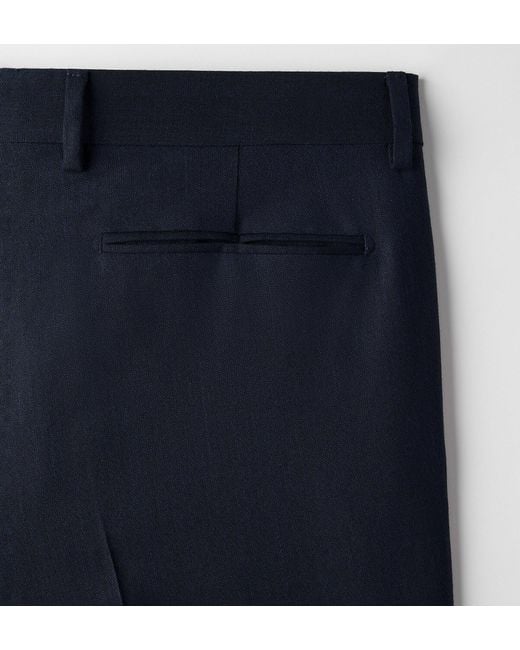 Dior Blue Long-Sleeved Suit Jacket Set for men