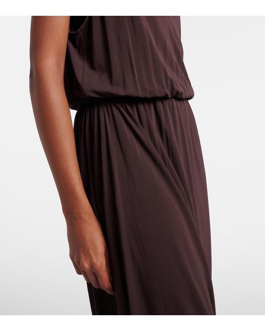 Lemaire Purple Draped Midi Dress